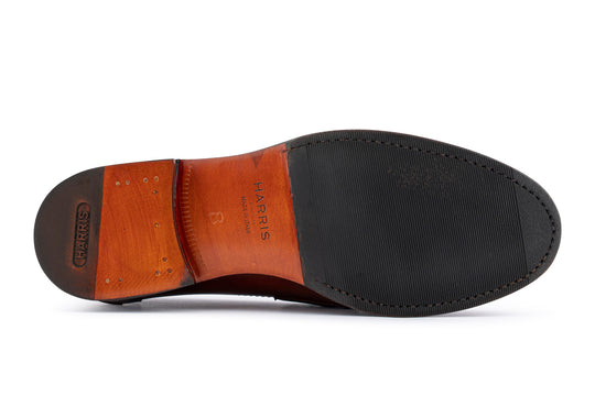Hand -painted leather moccasin