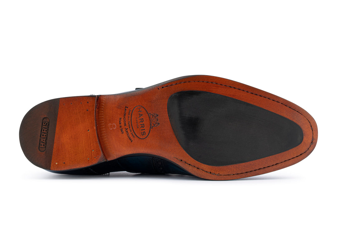 Moccasin with hand painted buckle