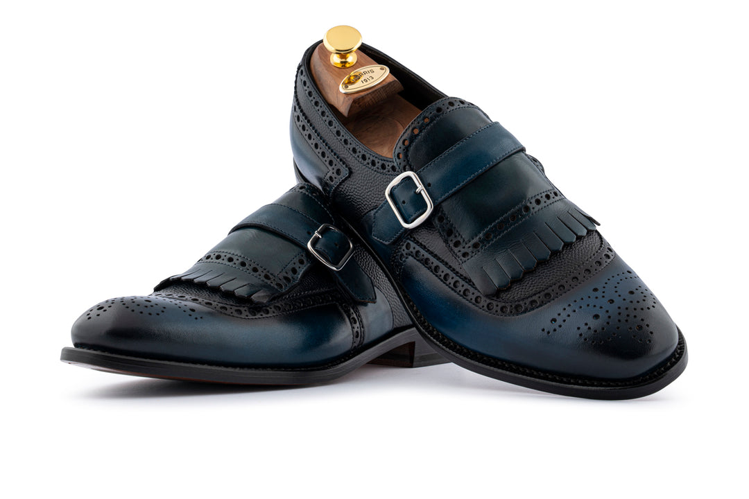Moccasin with hand painted buckle