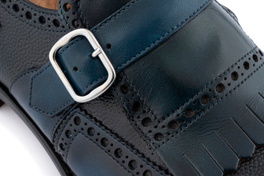 Moccasin with hand painted buckle