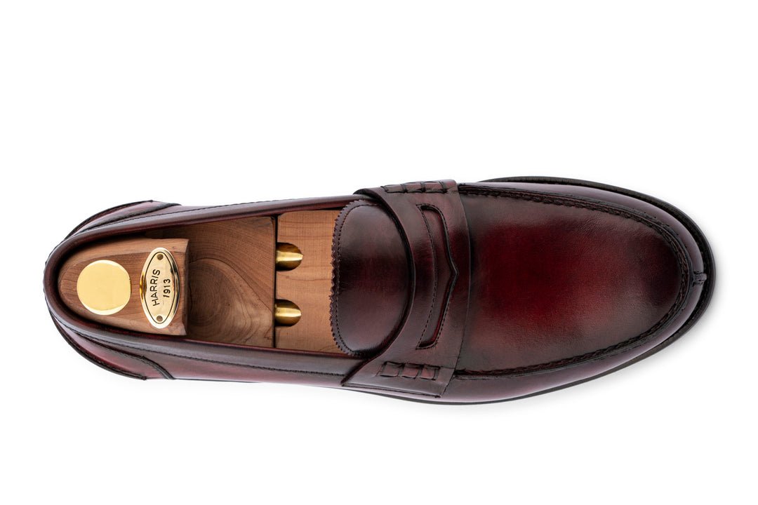 Hand -painted leather moccasin