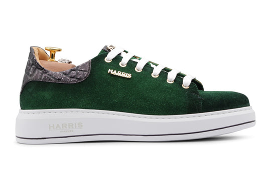 Hand shaded suede sneakers
