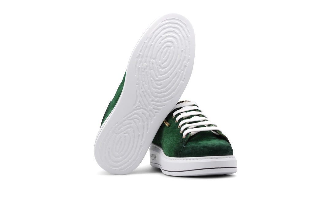Hand shaded suede sneakers