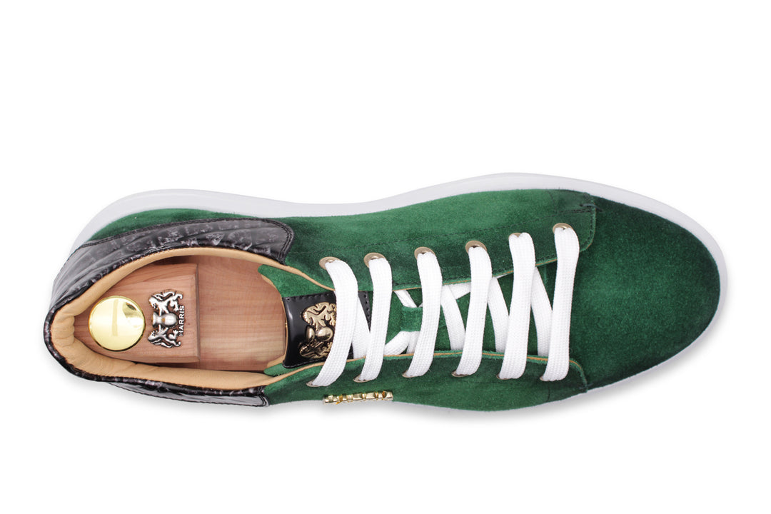 Hand shaded suede sneakers