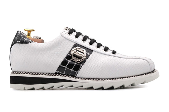 Sneakers in pelle pregiata