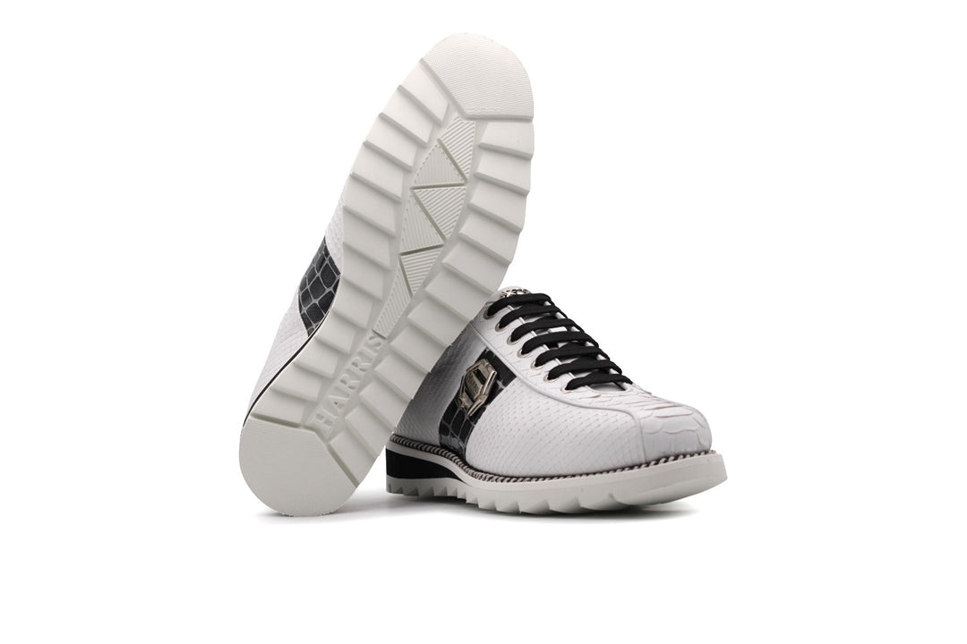 Sneakers in pelle pregiata
