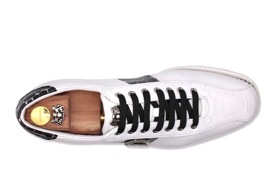 Sneakers in pelle pregiata