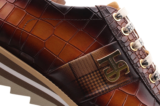 Crocodile Effet en cuir baskets