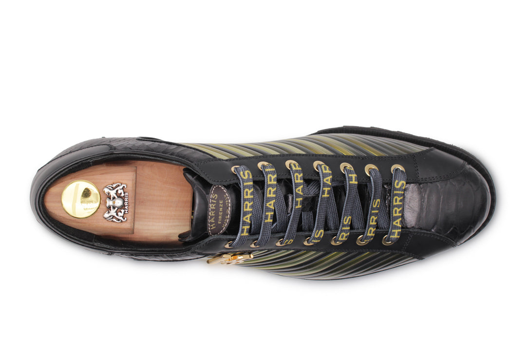 Precious and multicolor "limited edition" leather sneakers