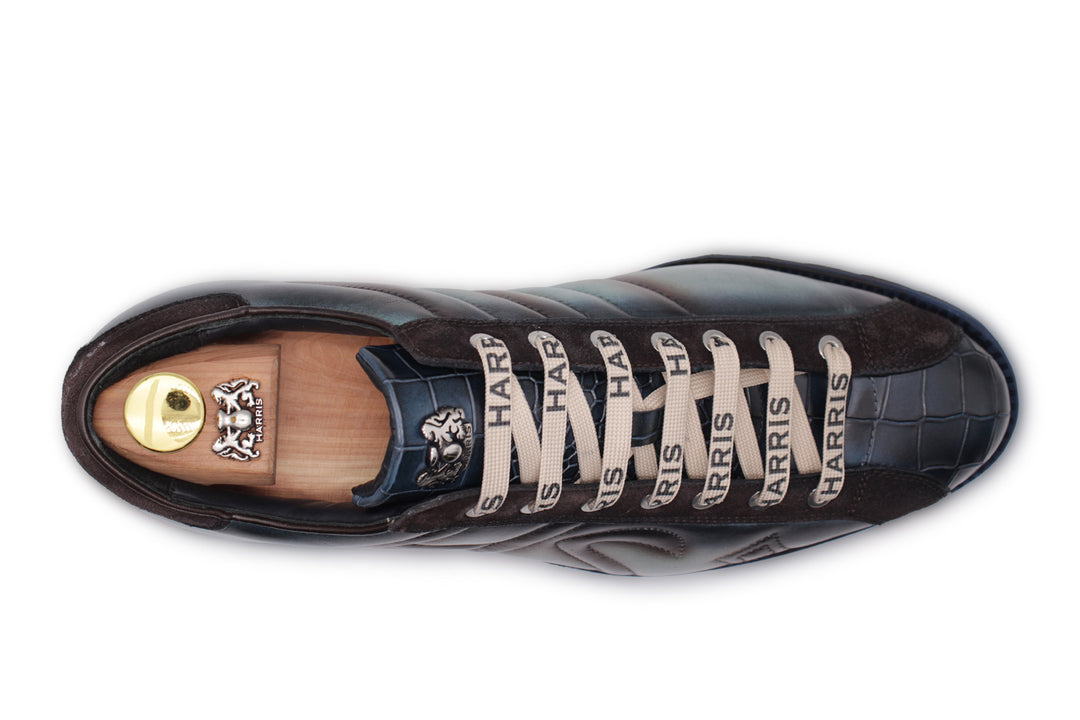 Hand -painted leather sneakers