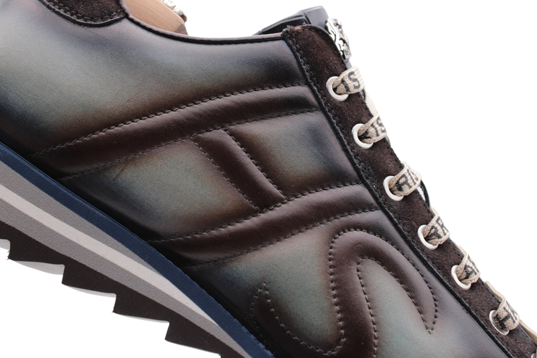 Hand -painted leather sneakers