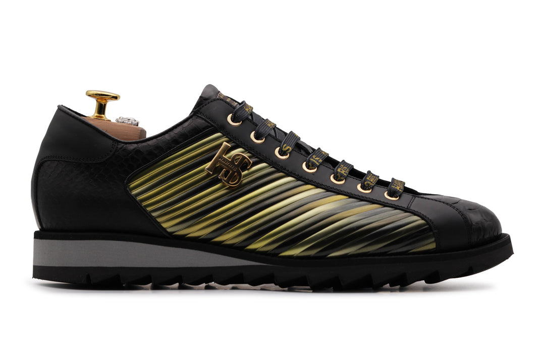 Precious and multicolor "limited edition" leather sneakers