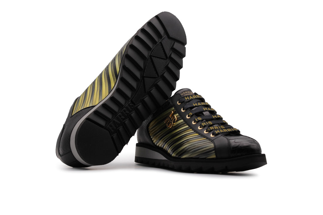 Precious and multicolor "limited edition" leather sneakers