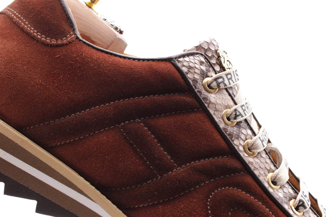 Sneakers in Suede and Pitone