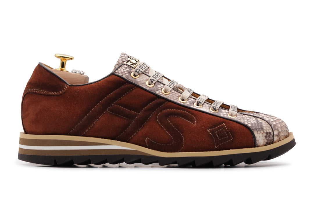 Sneakers in Suede and Pitone