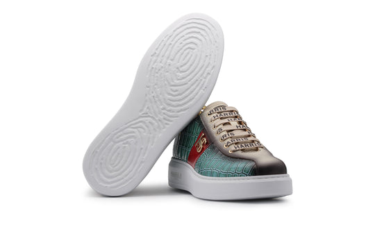 Zapatillas de deporte de cuero impresas