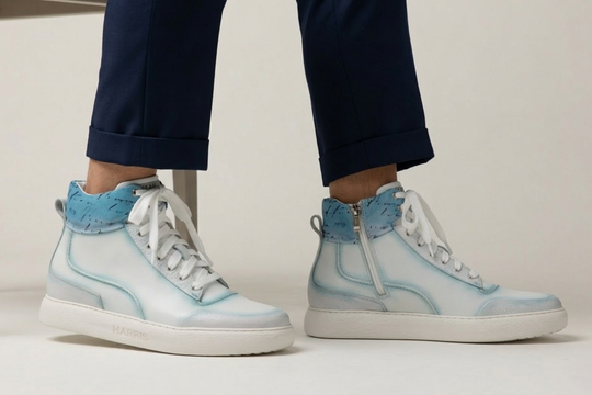 Ankle boot in soft shaded leather