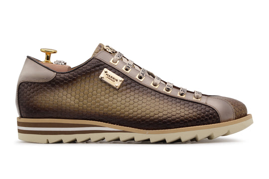 Handschattierter Leder -Sneaker