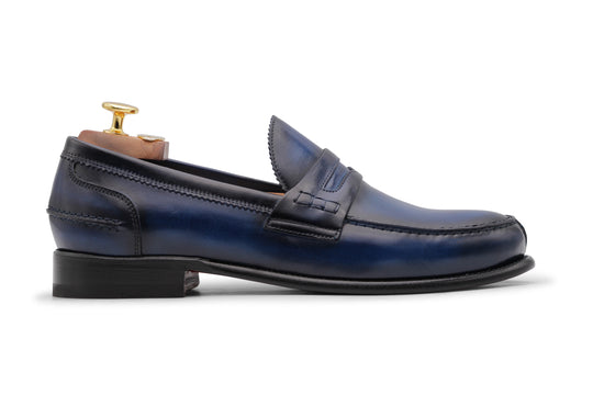 Shaded Calf Leather Loafers