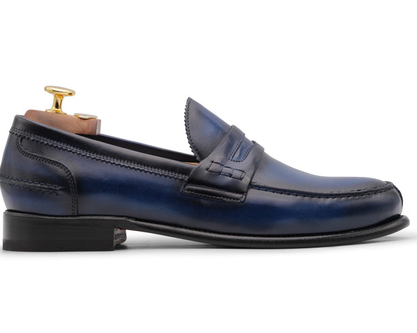 Shaded Calf Leather Loafers