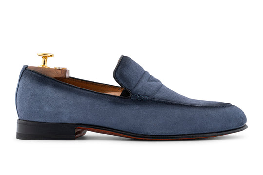Suede moccasin with padded passerby