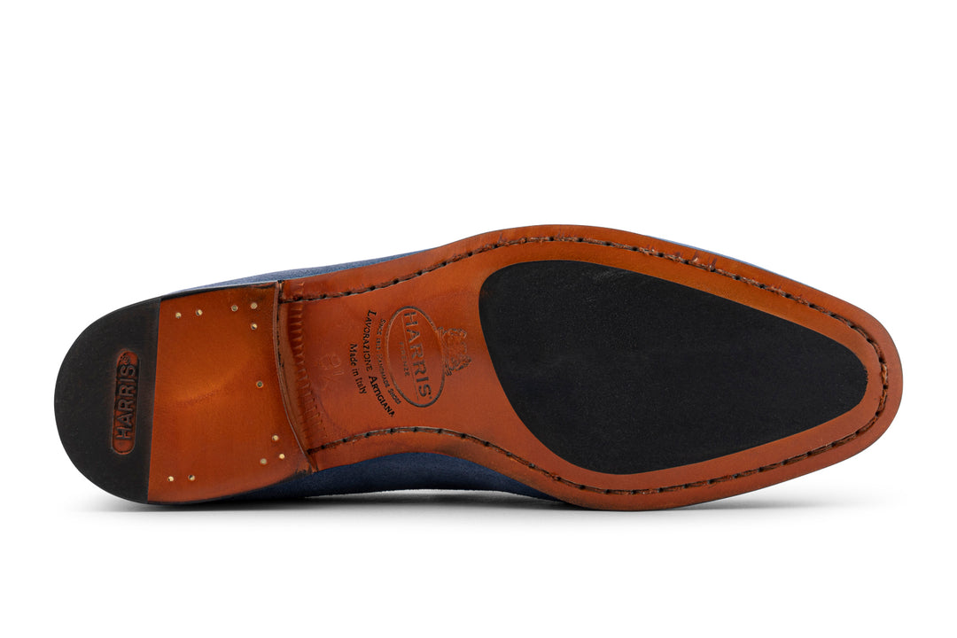 Suede moccasin with padded passerby