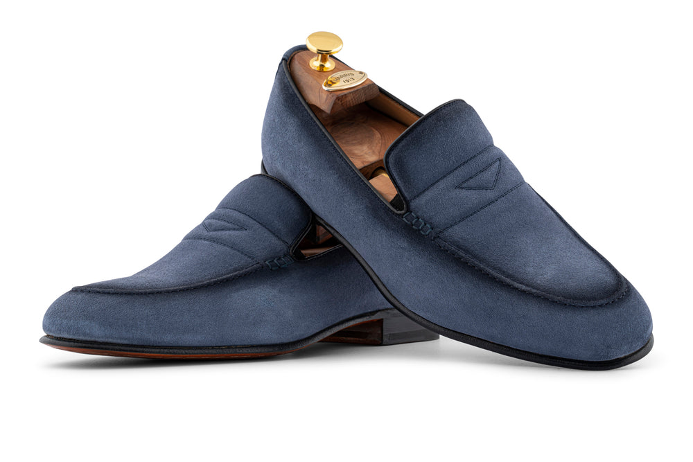 Suede moccasin with padded passerby