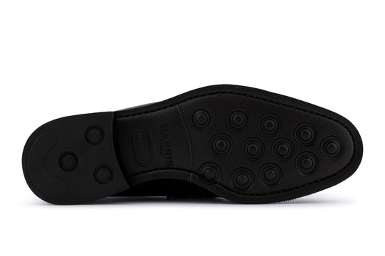 Mocasín piel estampado negro