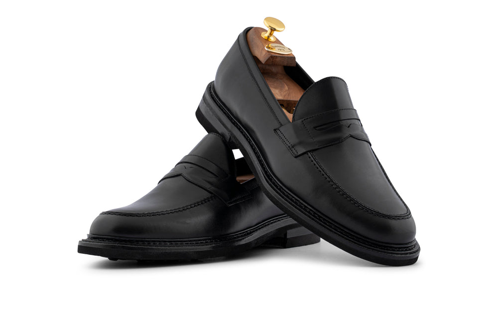 Mocasín de piel cepillada