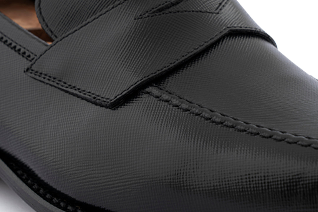 Mocasín de piel estampada