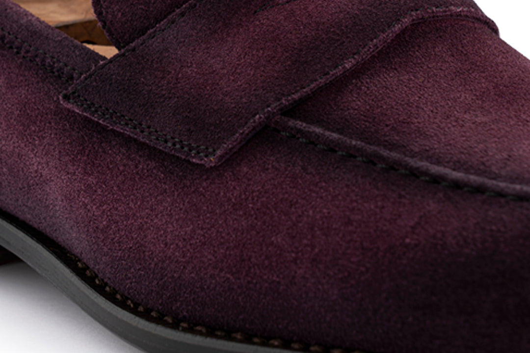 Mocasín de ante sombreado a mano