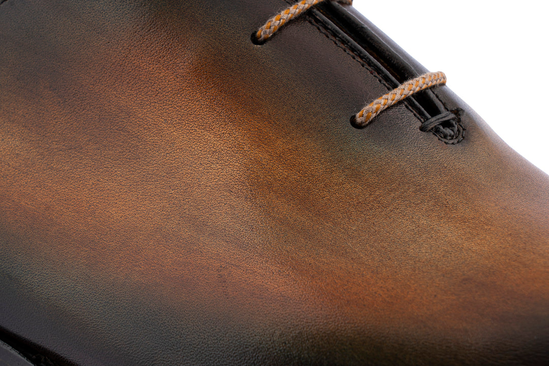 Richelieus en cuir lisse peint à la main