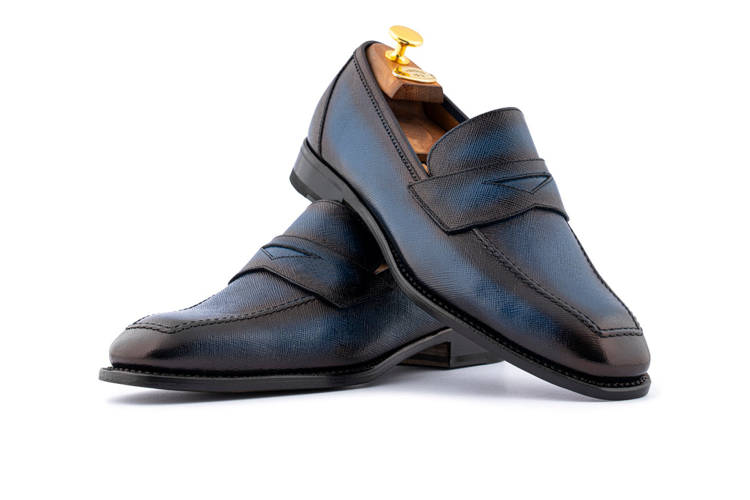 Mocassino in pelle saffiano