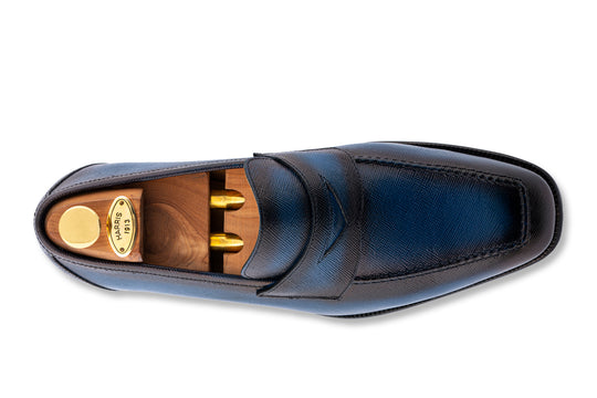 Mocassino in pelle saffiano