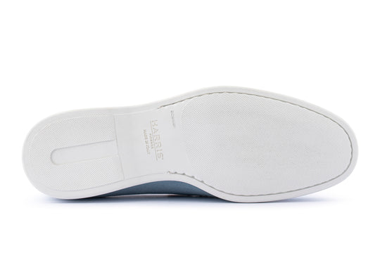 Suede moccasin and rubber sole
