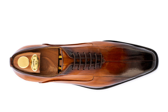 Hand-shaded eel lace-up