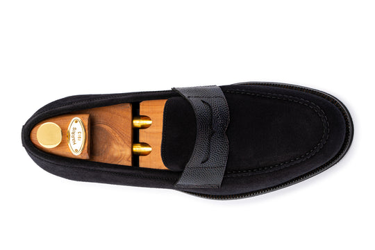 Mocassin Terni en daim – Bleu