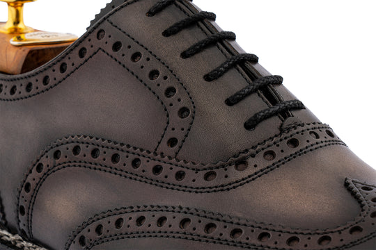 Zapatos Oxford 9054 – Gris y Negro