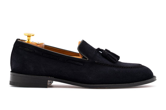 Moccasin with pom pom 0964 – Blue