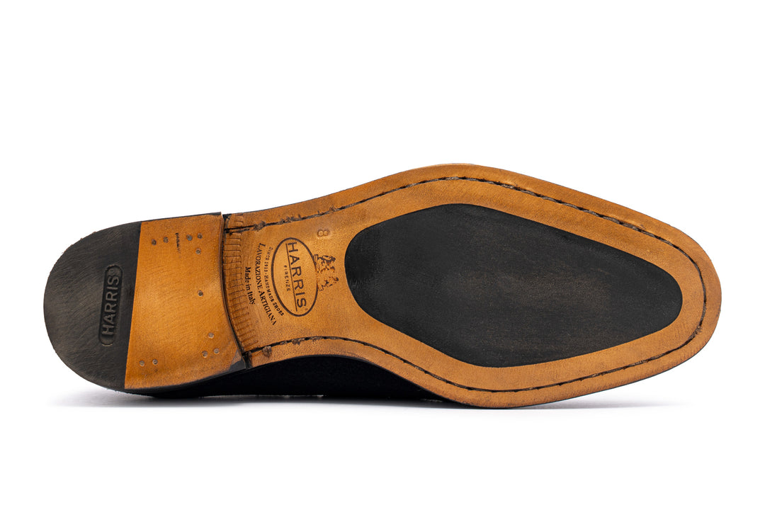 Moccasin with pom pom 0964 – Blue