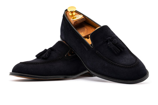 Moccasin with pom pom 0964 – Blue