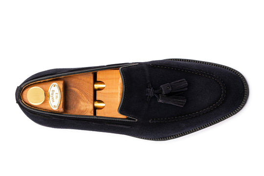 Moccasin with pom pom 0964 – Blue