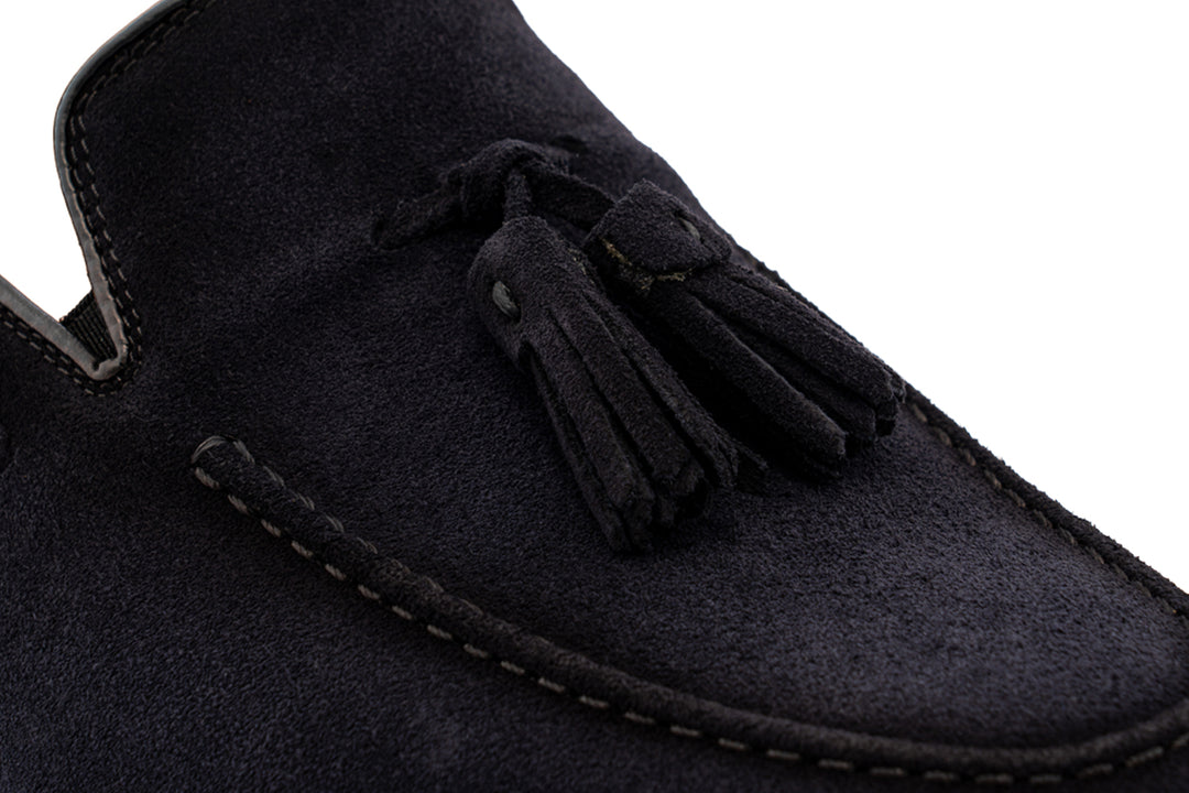 Moccasin with pom pom 0964 – Blue