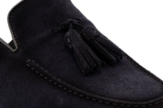 Moccasin with pom pom 0964 – Blue