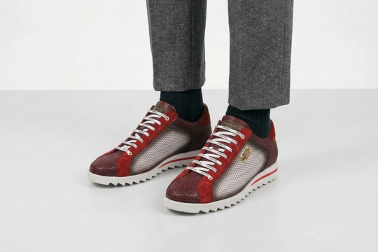 Baskets imprimées effet perforé