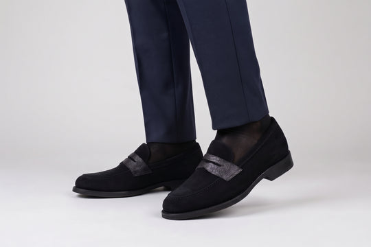 Mocassin Terni en daim – Bleu