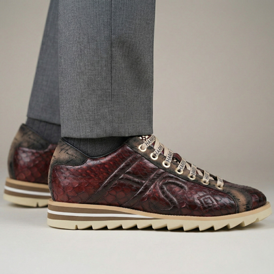 Zapatillas de piel de pitón