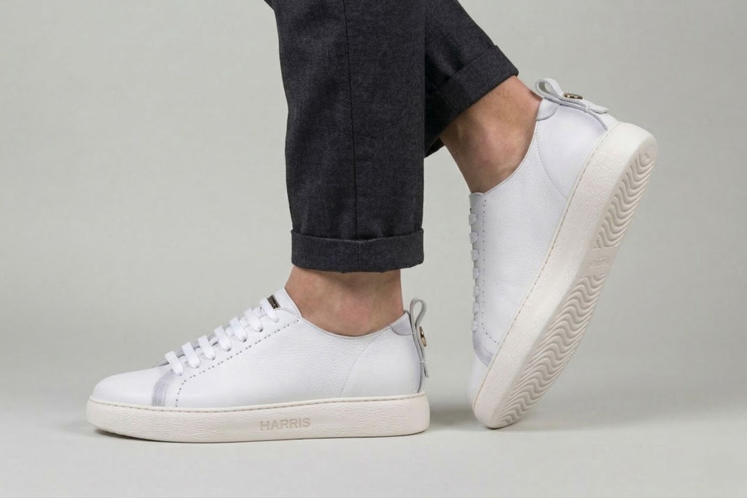 Baskets en cuir dégradé