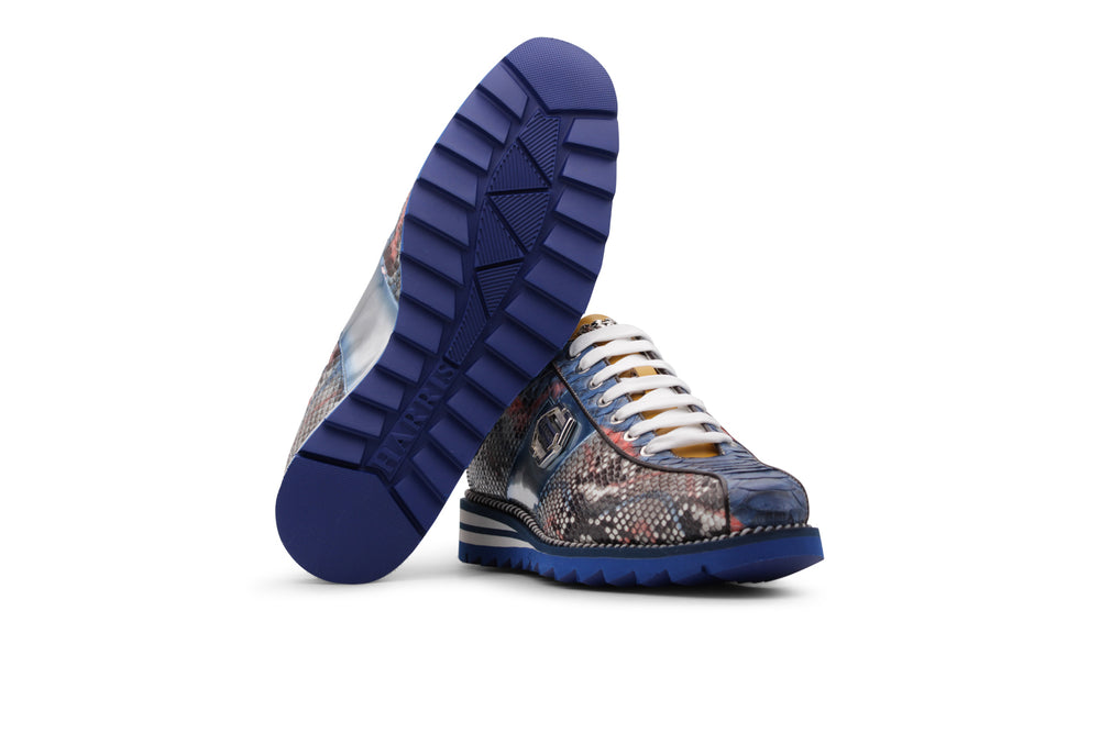 Sneakers in pelle pregiata