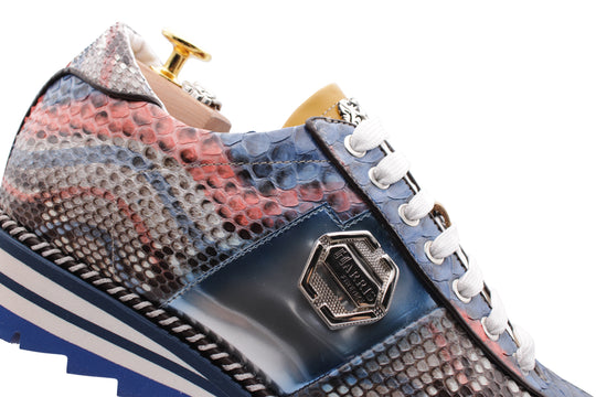 Baskets avec des détails en cuir précieux
